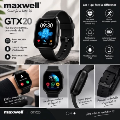 Montre Connectée Maxwell AMOLED GTX20